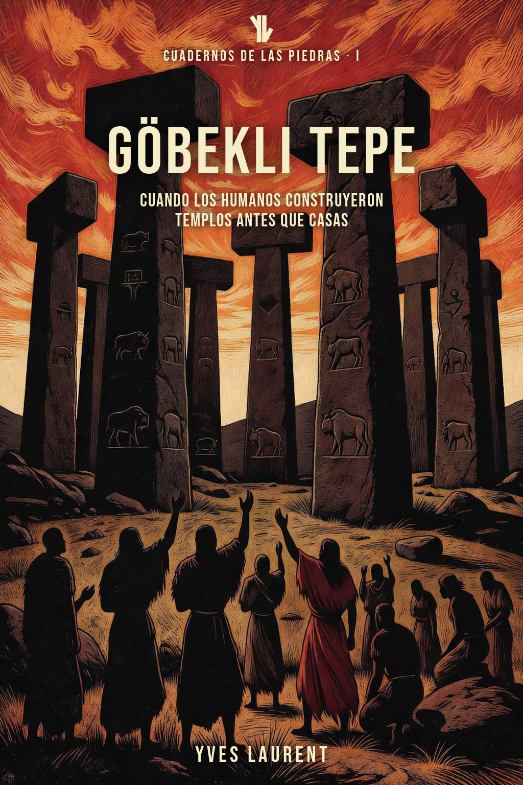 Portada del Cuaderno I: Göbekli Tepe, T-pillars neolíticos bajo cielo crepuscular